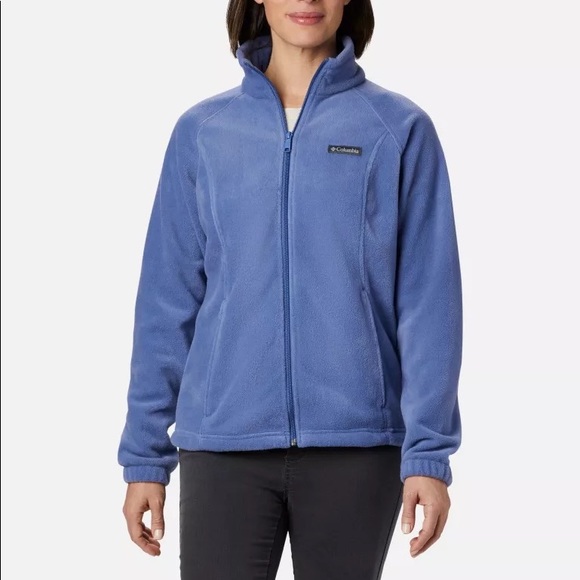 Columbia heathered blue Zip Up - size small - Picture 2 of 4